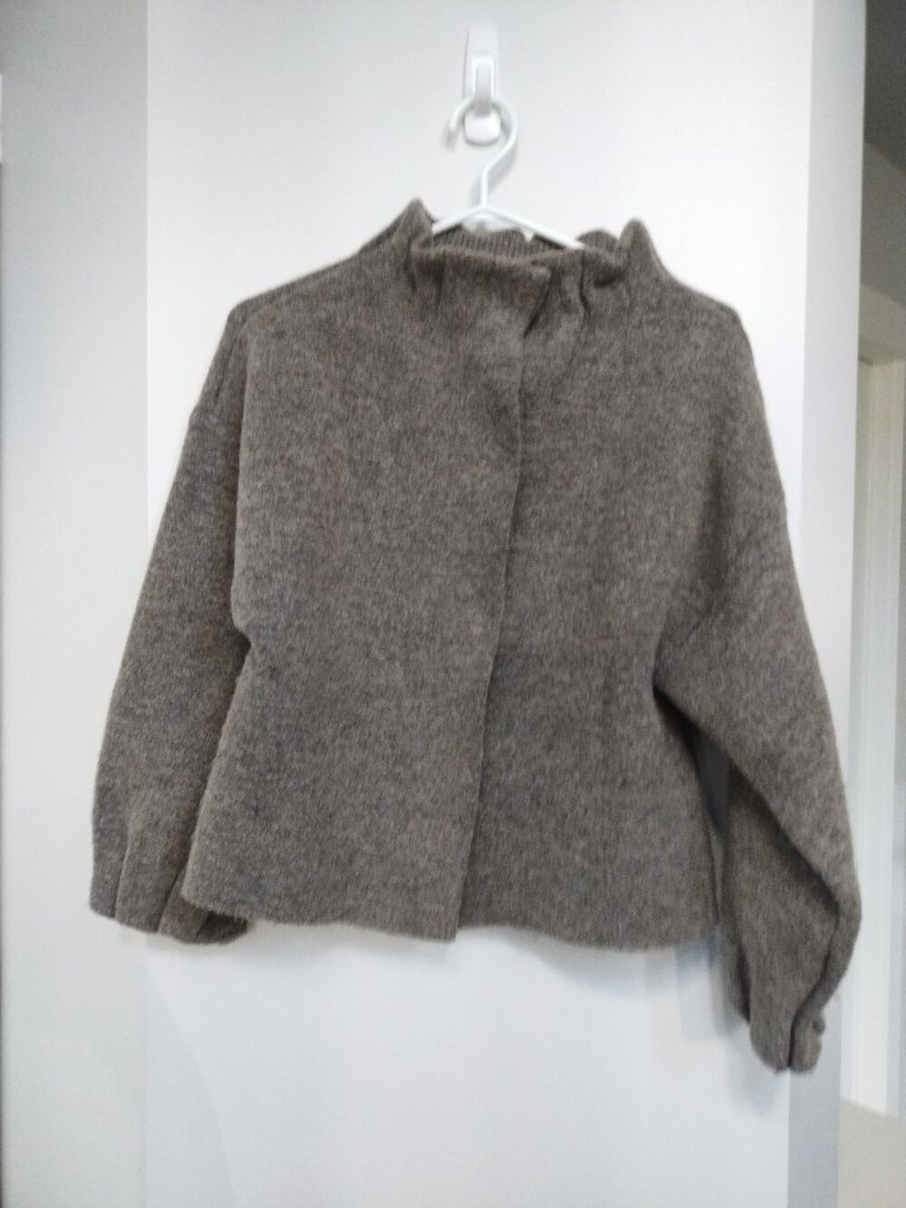 Funky Zara wool blend crop coat with bell sleeves